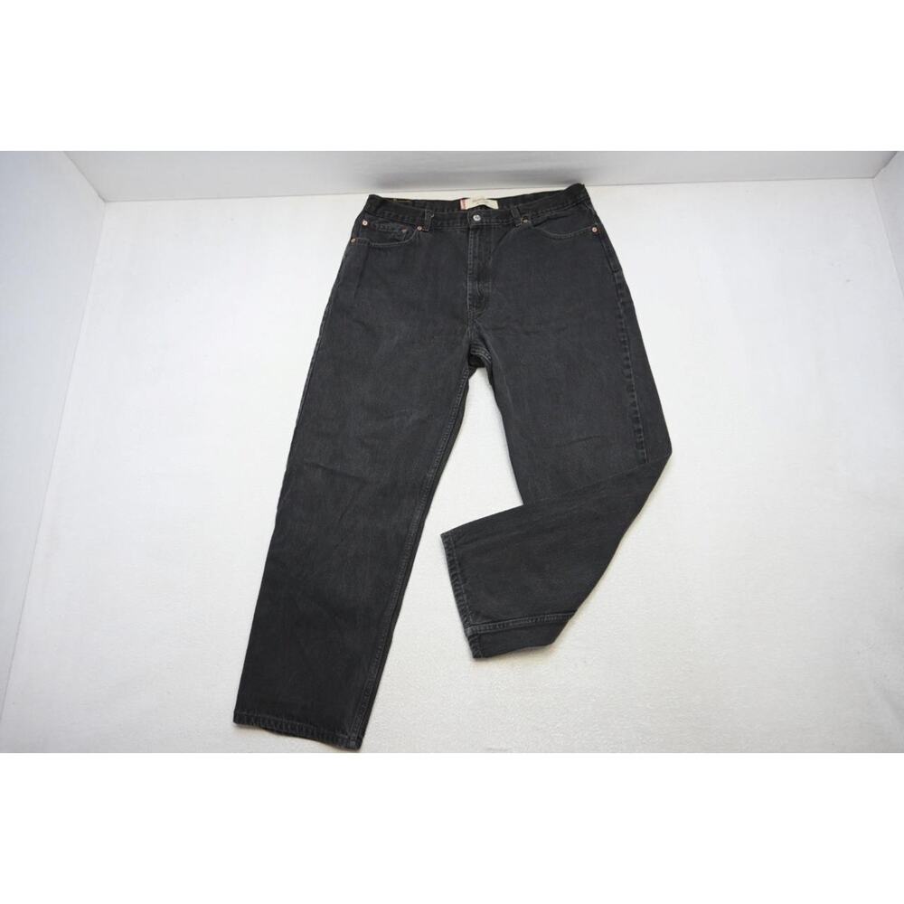 Levi's 550 Relaxed Fit Straight Black Denim Jeans Rugged Mens Sz 38 x 30 (40x30)